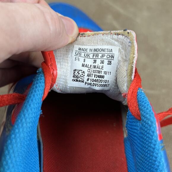 ADIDAS F-50 Boys 5.5 ~Traxion Soccer Cleats Red Blue - V24800 - Picture 4 of 14